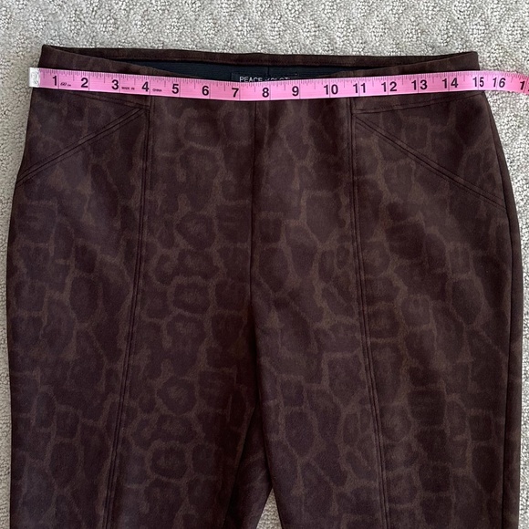 Peace of Cloth Faux Suede Cheetah Print Sloane Pant Brown Size Small Casual - Picture 14 of 16